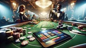 Statistics panel showing hand history and bet trends